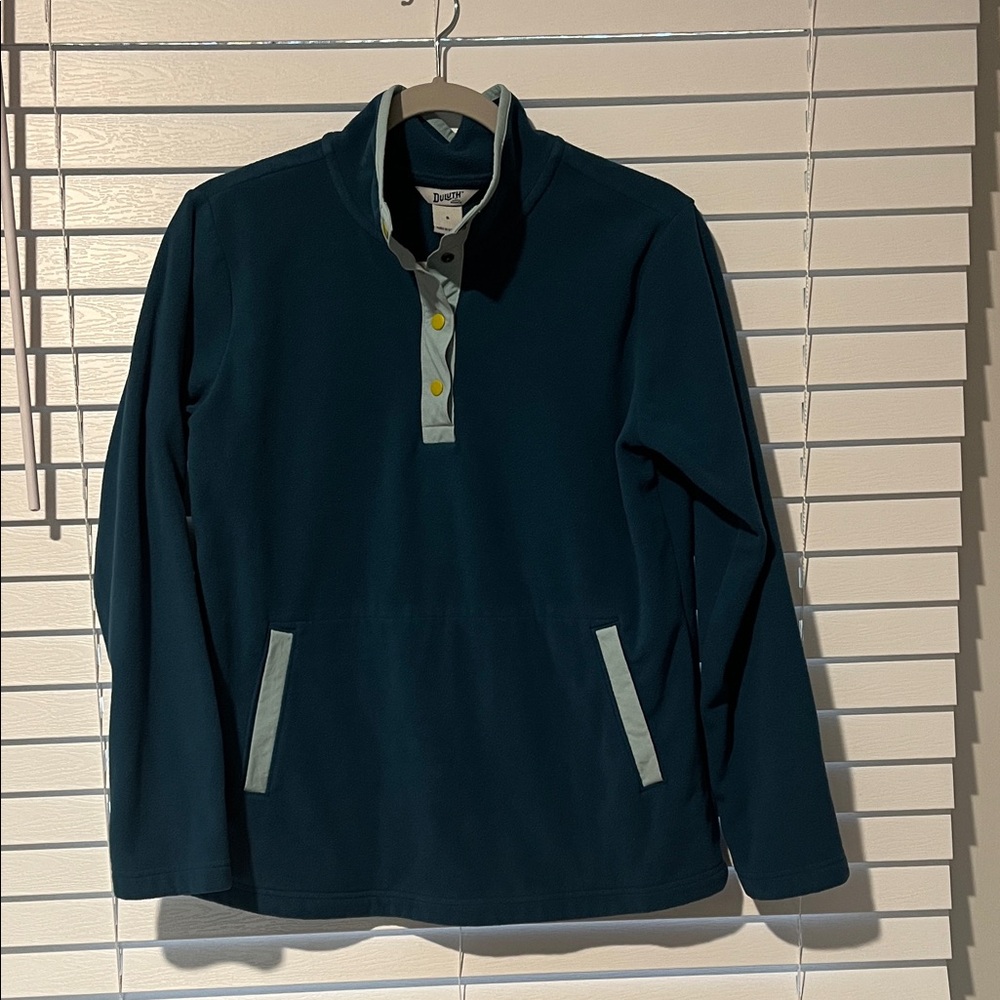 Duluth Trading Co Teal and Gray Sweatshirt